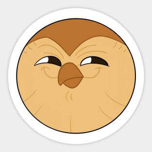 Smug hooty Sticker